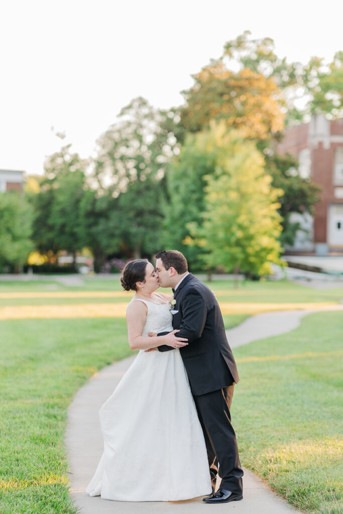 Bride and Groom Sunset Portraits at The Olmsted in Louisville Kentucky