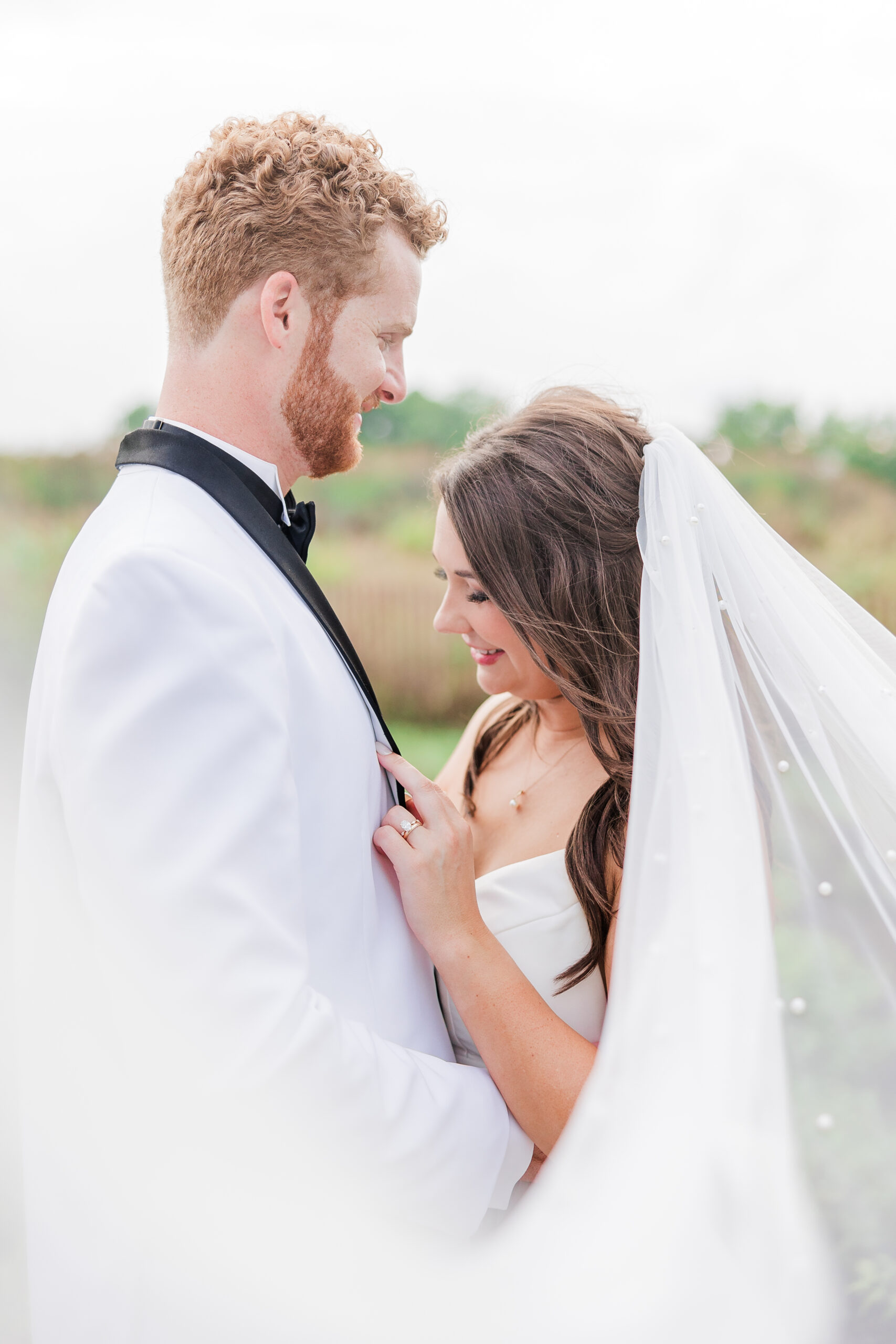 Bride and Groom at Waterfront Botanical Gardens